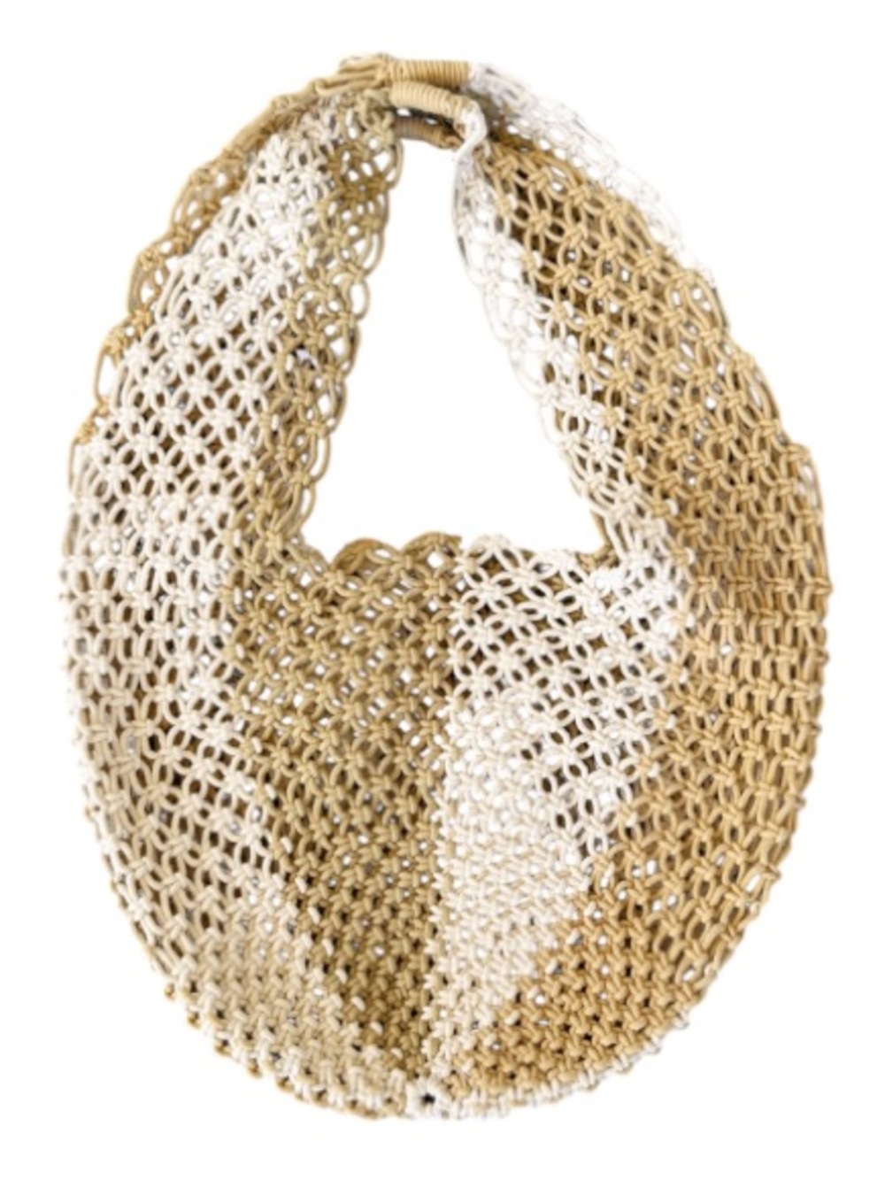 ASOS tan white woven basket style shoulder bag one size